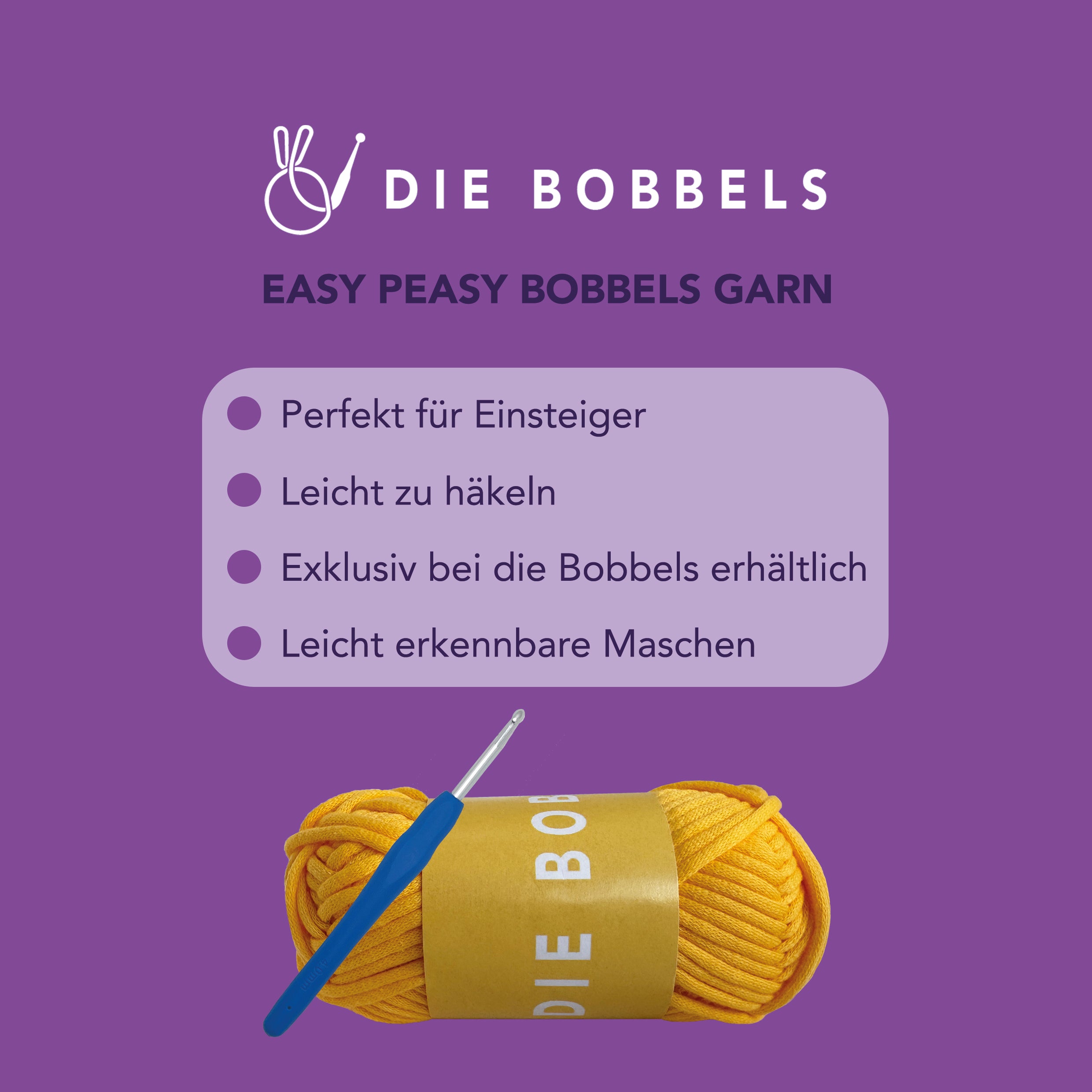 Biene haekeln - Maila die Amigurumi Biene - Easy Peasy Bobbels Garn