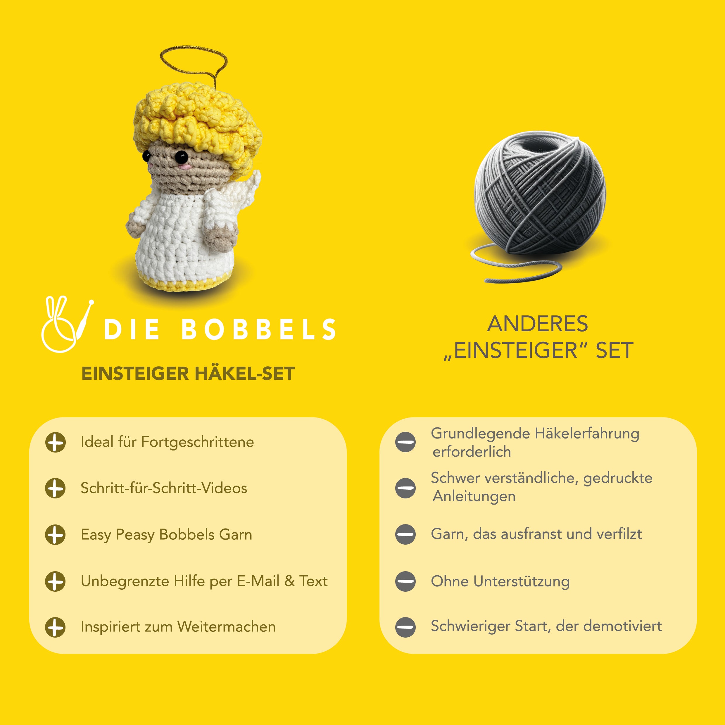 Engel häkeln - Seraphina der Amigurumi Engel -  Vergleich