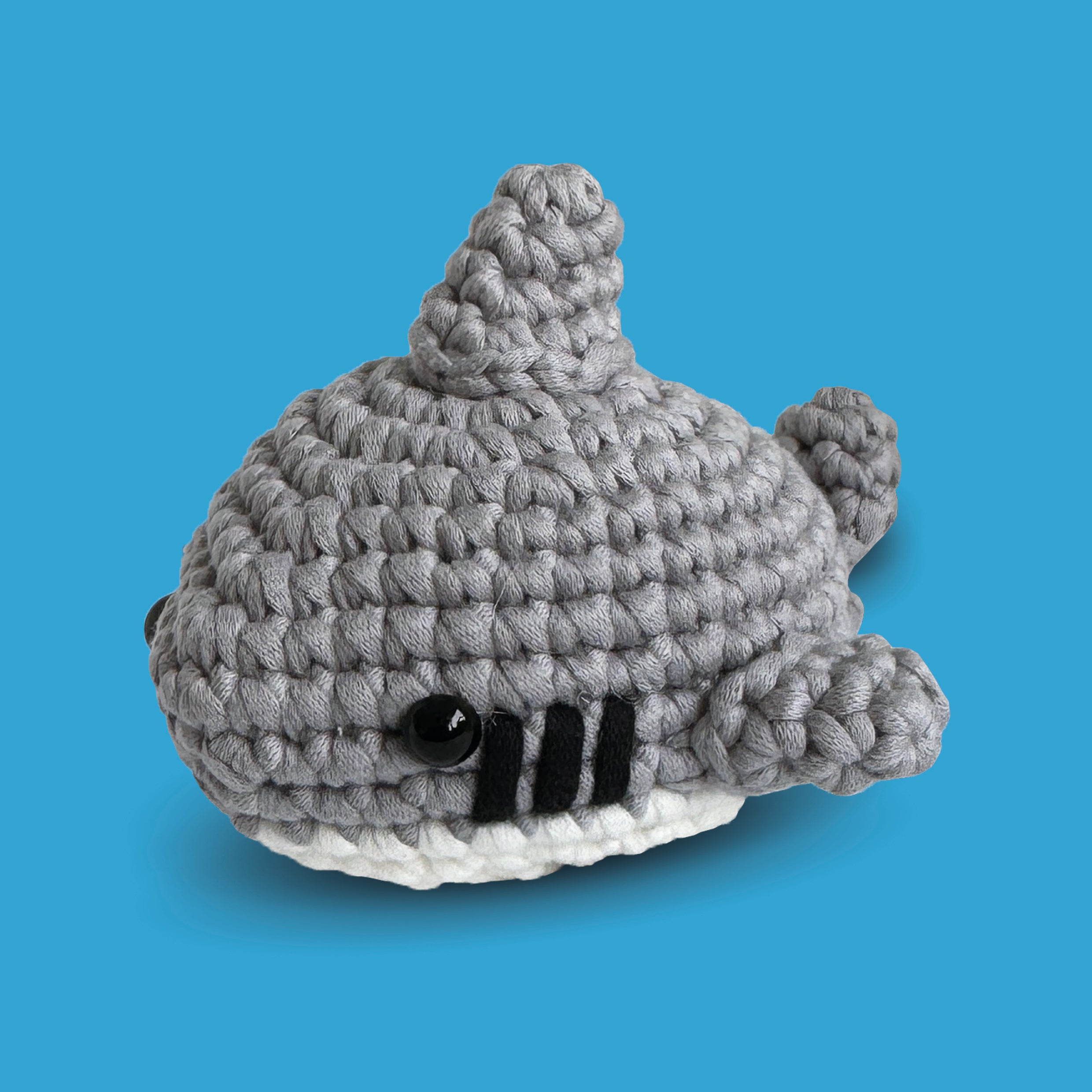 Hai häkeln - Spike der Amigurumi Hai - Side