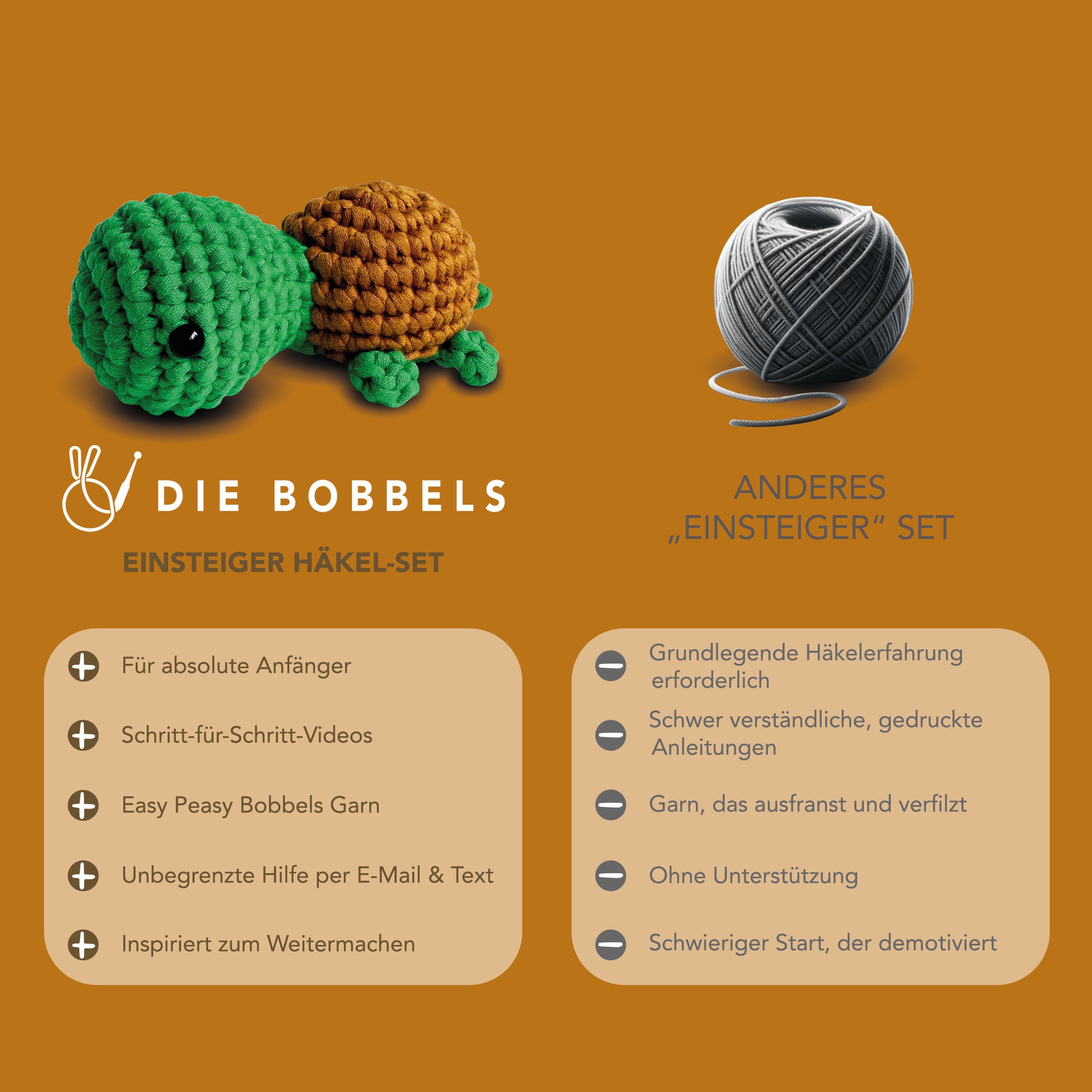 Schildkröte häkeln - Milo die Amigurumi Schildkröte - Vergleich