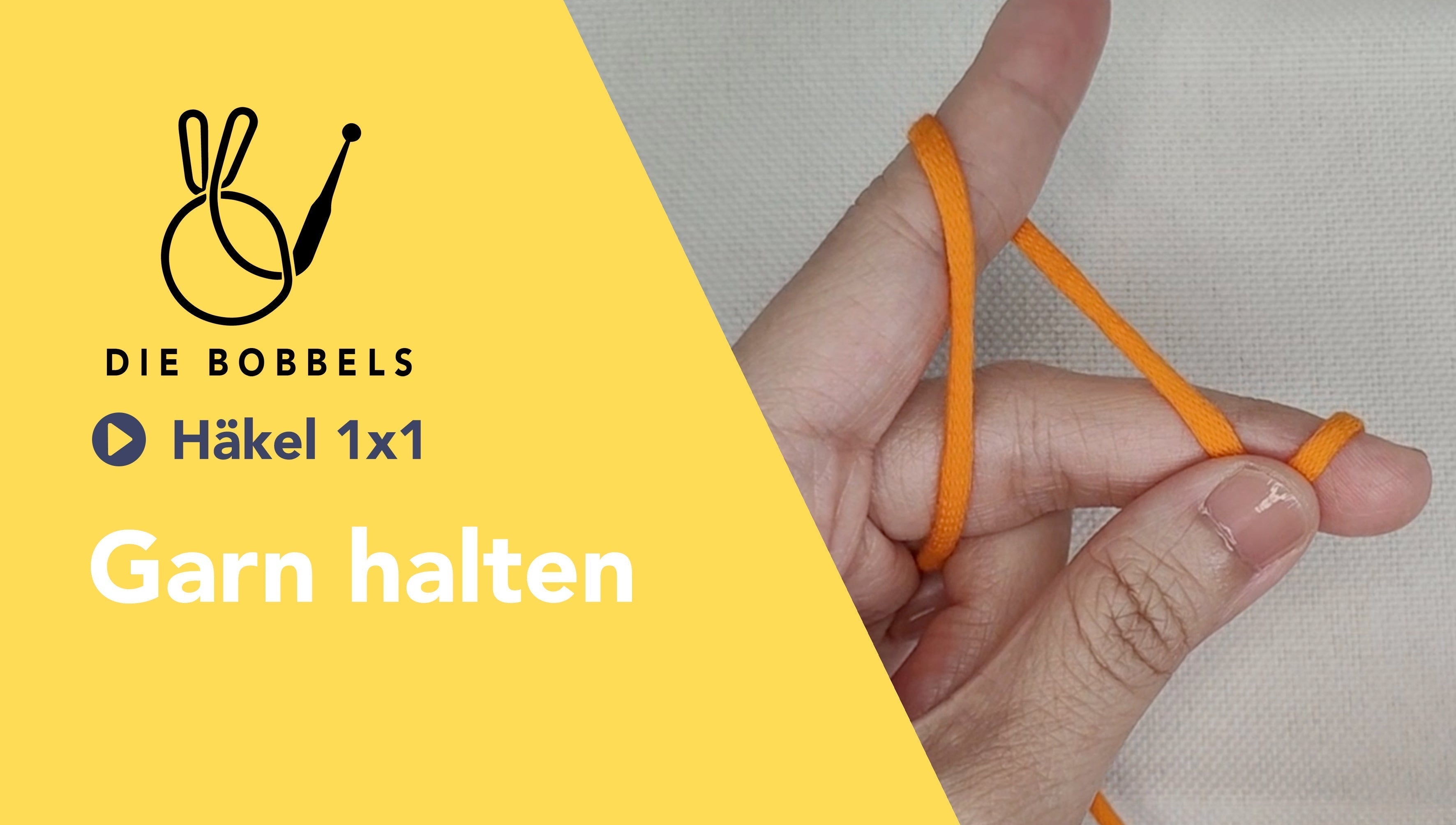 Garn halten beim Häkeln