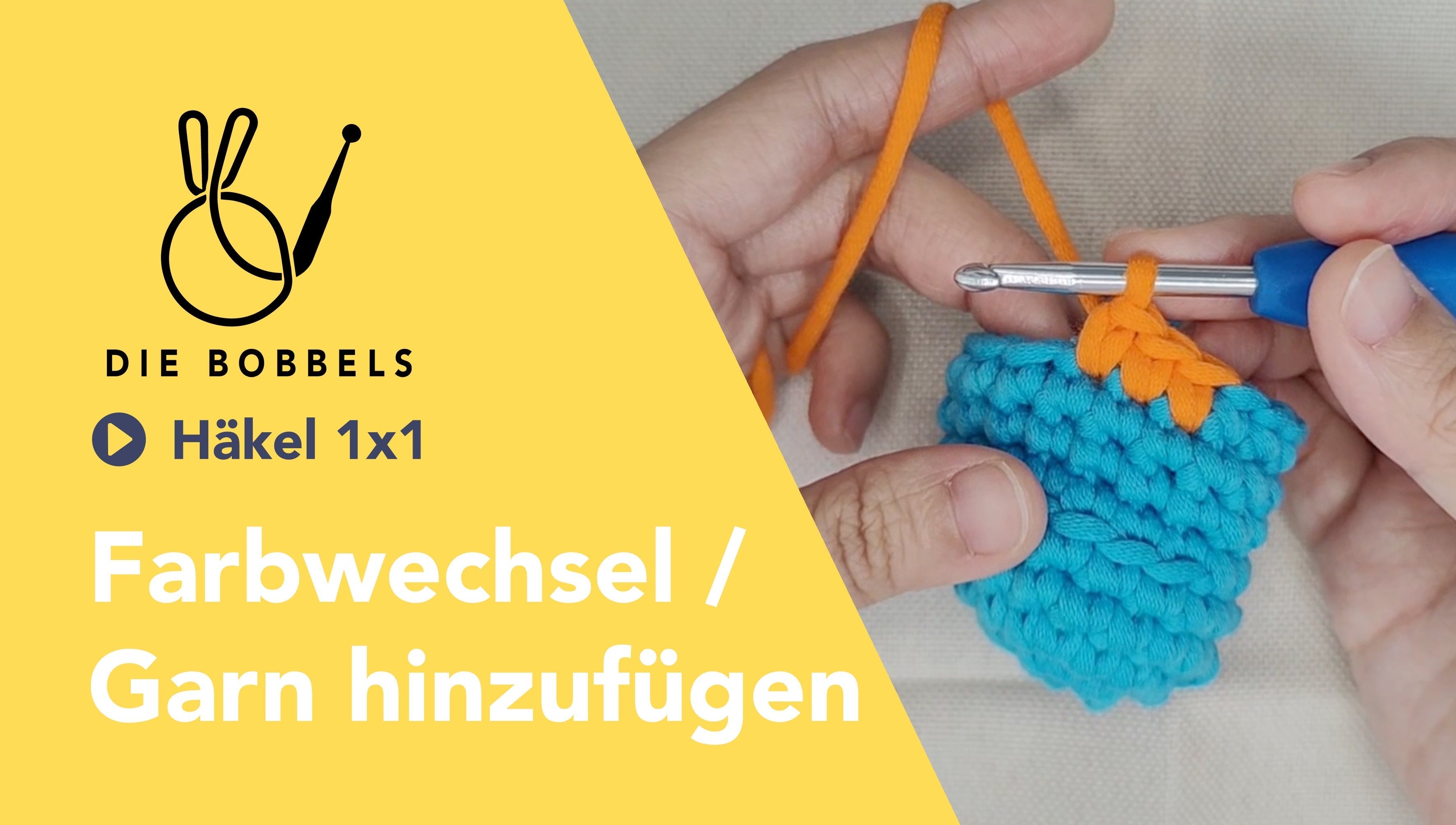 Farbe wechseln oder neuen Knäuel Garn hinzufügen (ohne Knoten)
