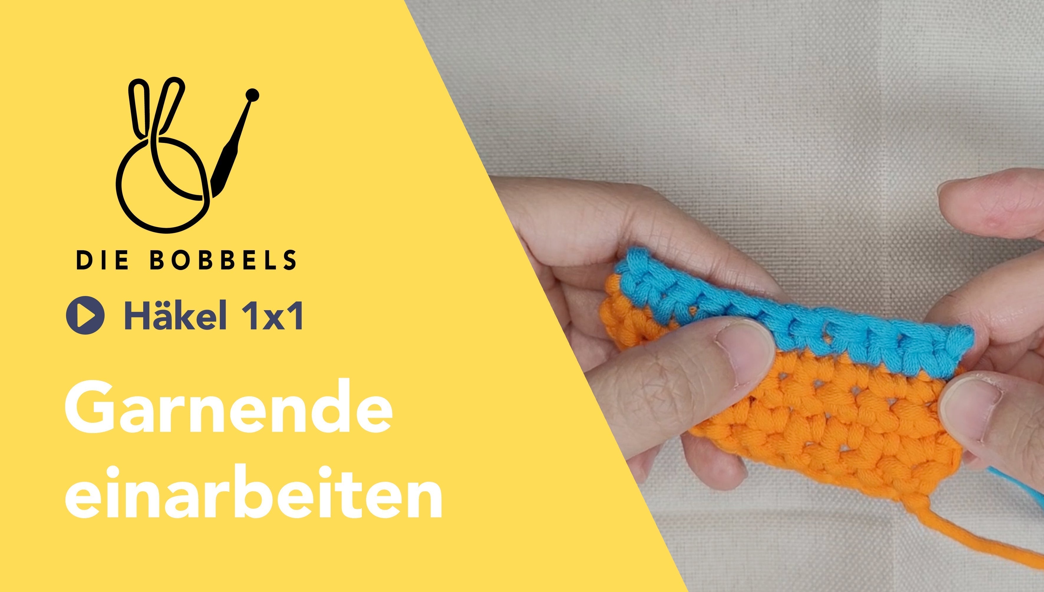 Garnenden beim Häkeln einarbeiten