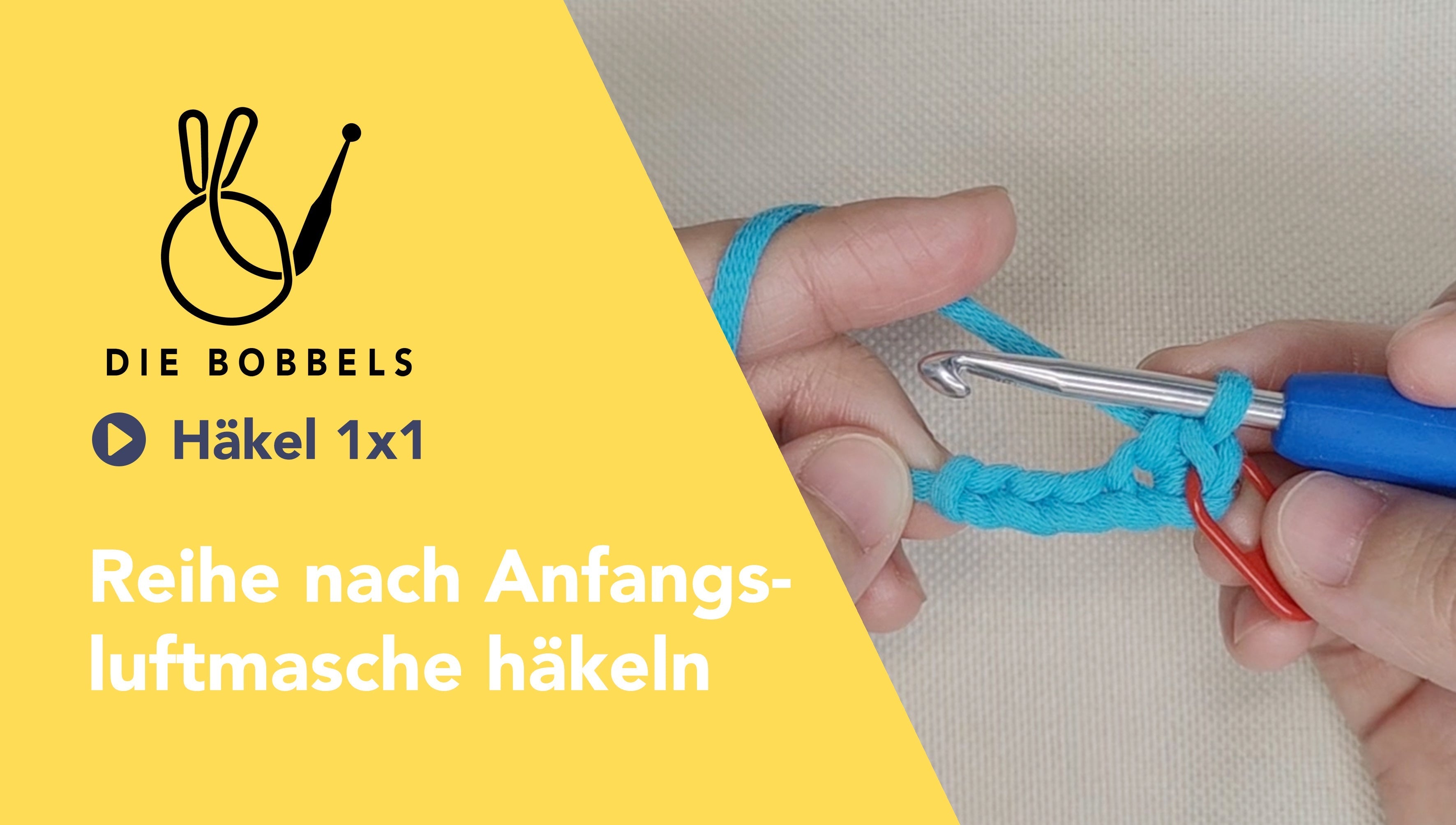 Erste Reihe nach einer Anfangsluftmasche häkeln