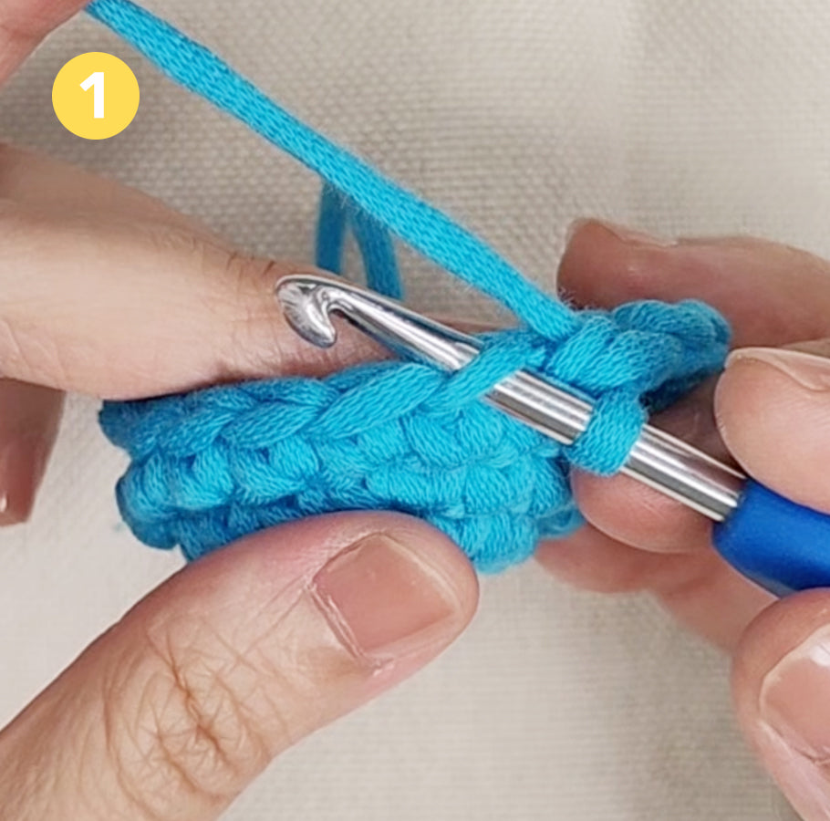 Vorderes Maschenglied einstechen