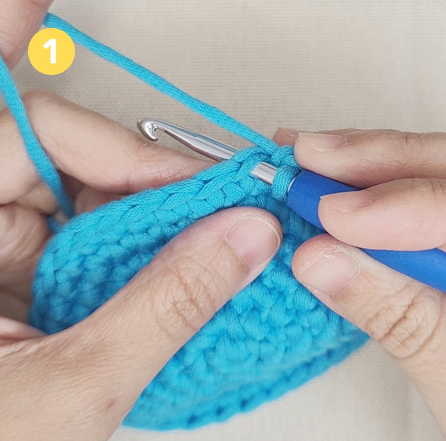 Einstechen unter das „V“