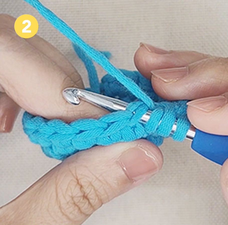 In die Masche einstechen