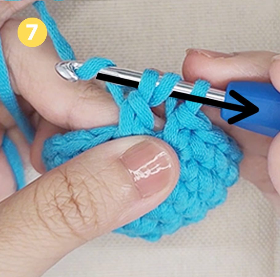 Nächste beiden Schlaufen abmaschen